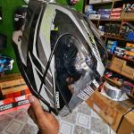 STUDDS Trooper D4 Race Decor Flip-Up Helmet – Black / Orange & Grey