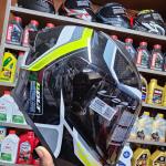 Vega Bolt Tron Full Face Riding Helmet – Black Green