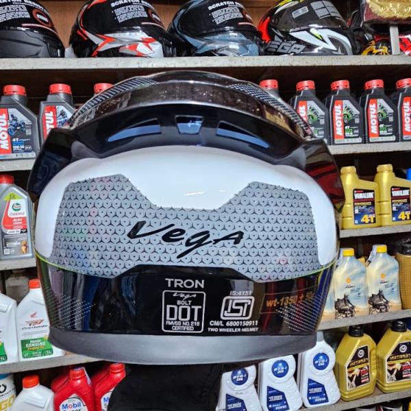 Vega Bolt Tron Full Face Riding Helmet – Black Green