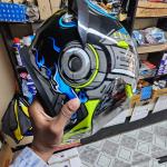 Vega Bolt Superhero Full Face Helmet – Dull Black Neon Yellow