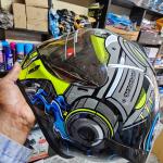 Vega Bolt Superhero Full Face Helmet – Dull Black Neon Yellow