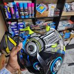 Vega Bolt Superhero Full Face Helmet – Dull Black Neon Yellow
