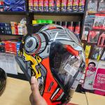 Vega Bolt Superhero Full Face Helmet – Black Red