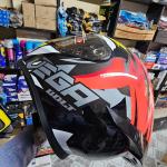 Vega Bolt SpeedX Full Face Helmet – Dull Black Red