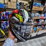 Vega Bolt SpeedX Full Face Helmet – Dull Black Red